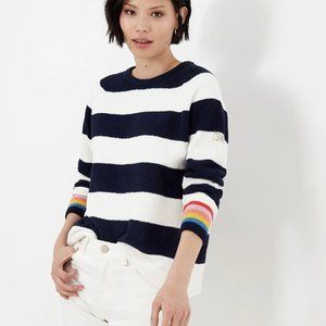Joules Seaport Chinelle Sweater in Navy Stripe by Joules Women's size 6